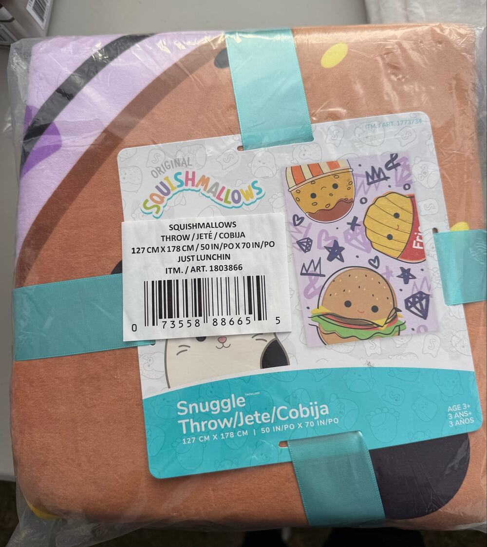 Squishmallows Snuggle Throw Blanket 50”x70” Super Soft